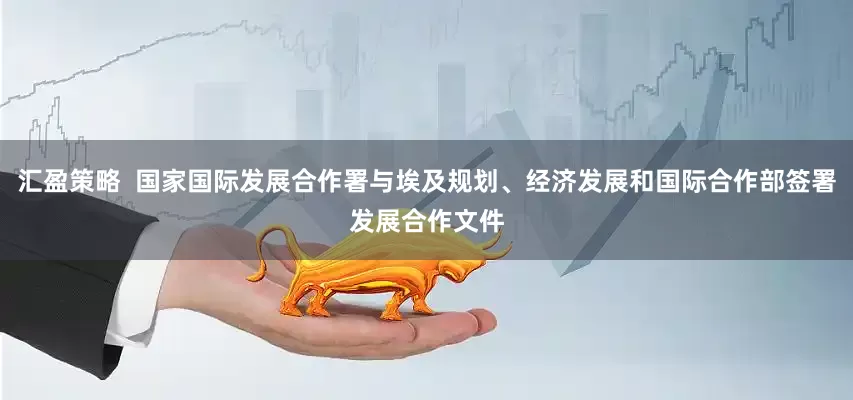 汇盈策略  国家国际发展合作署与埃及规划、经济发展和国际合作部签署发展合作文件