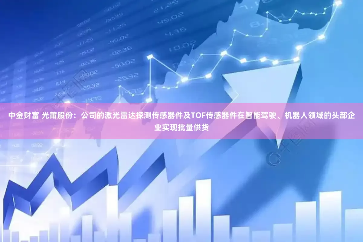 中金财富 光莆股份：公司的激光雷达探测传感器件及TOF传感器件在智能驾驶、机器人领域的头部企业实现批量供货